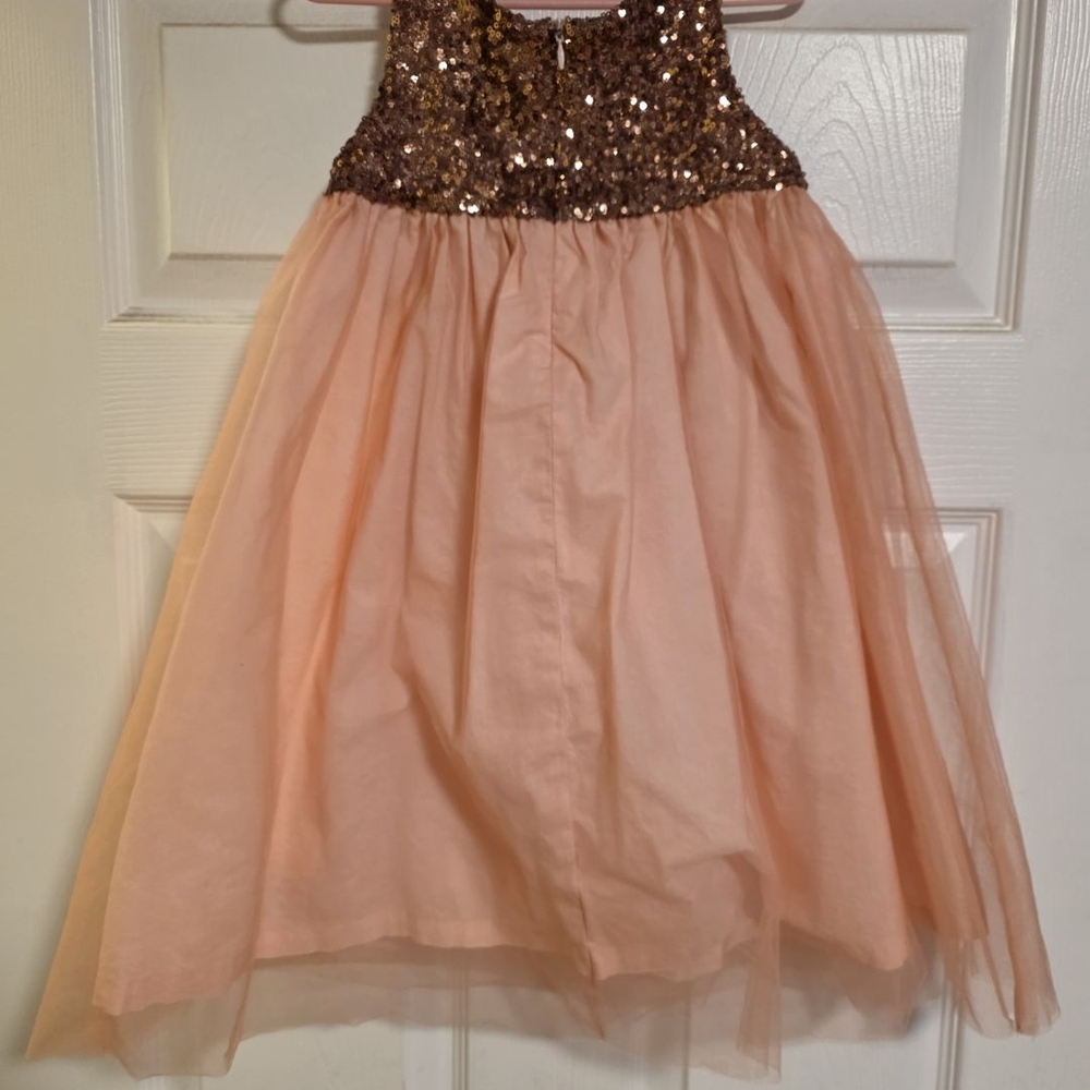 aden + anais Pink and Gold Sequin Dress